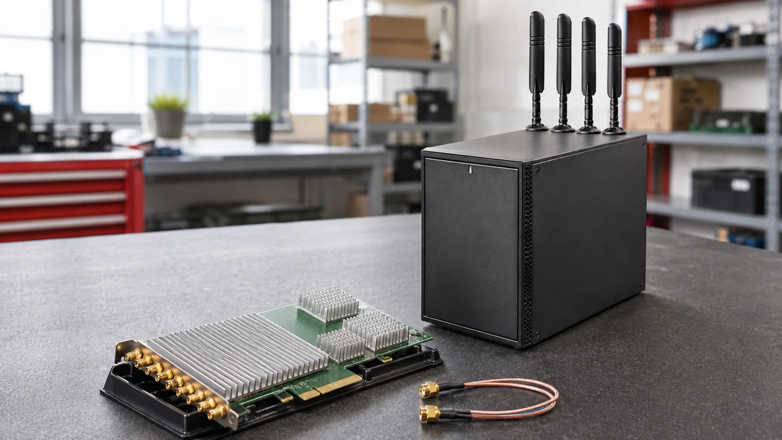 Illustrative cellular lab equipment setting