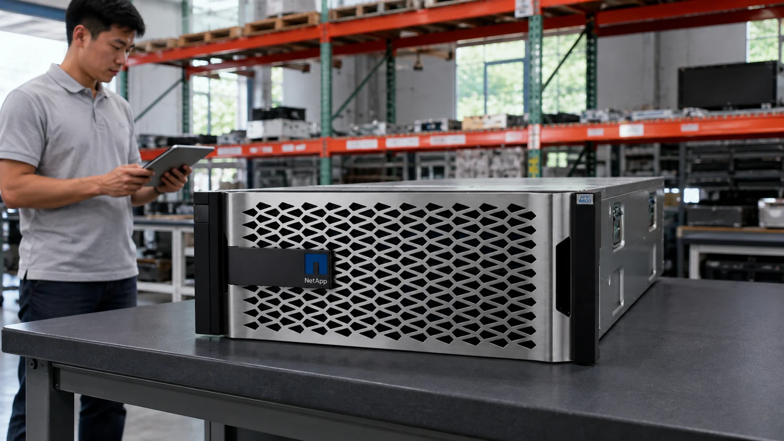 NetApp AFF A800 product front view · illustration