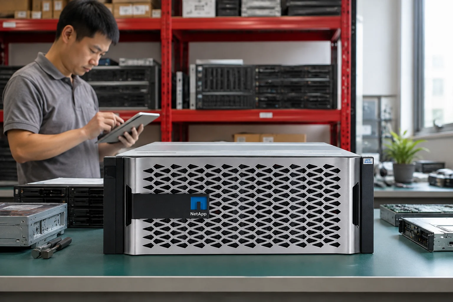 NetApp AFF A400 product front view · illustration
