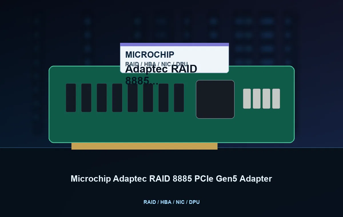 Microchip Adaptec RAID 8885 PCIe Gen5 Adapter
