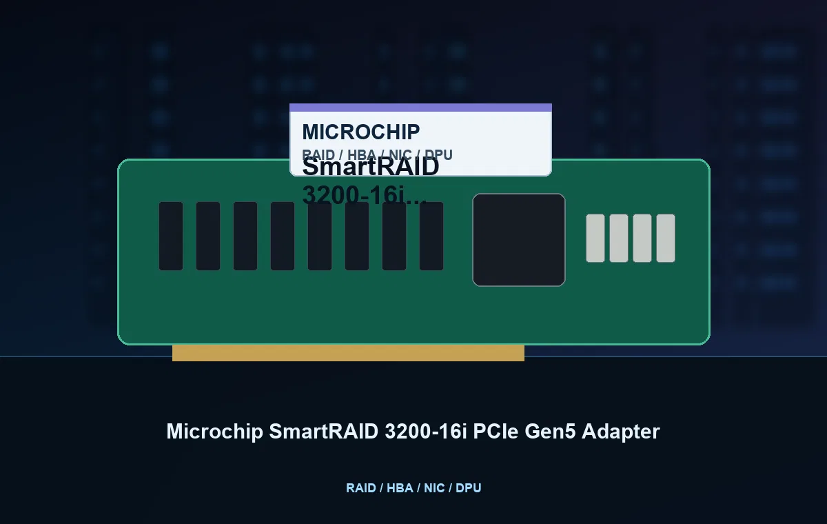 Microchip SmartRAID 3200-16i PCIe Gen5 Adapter