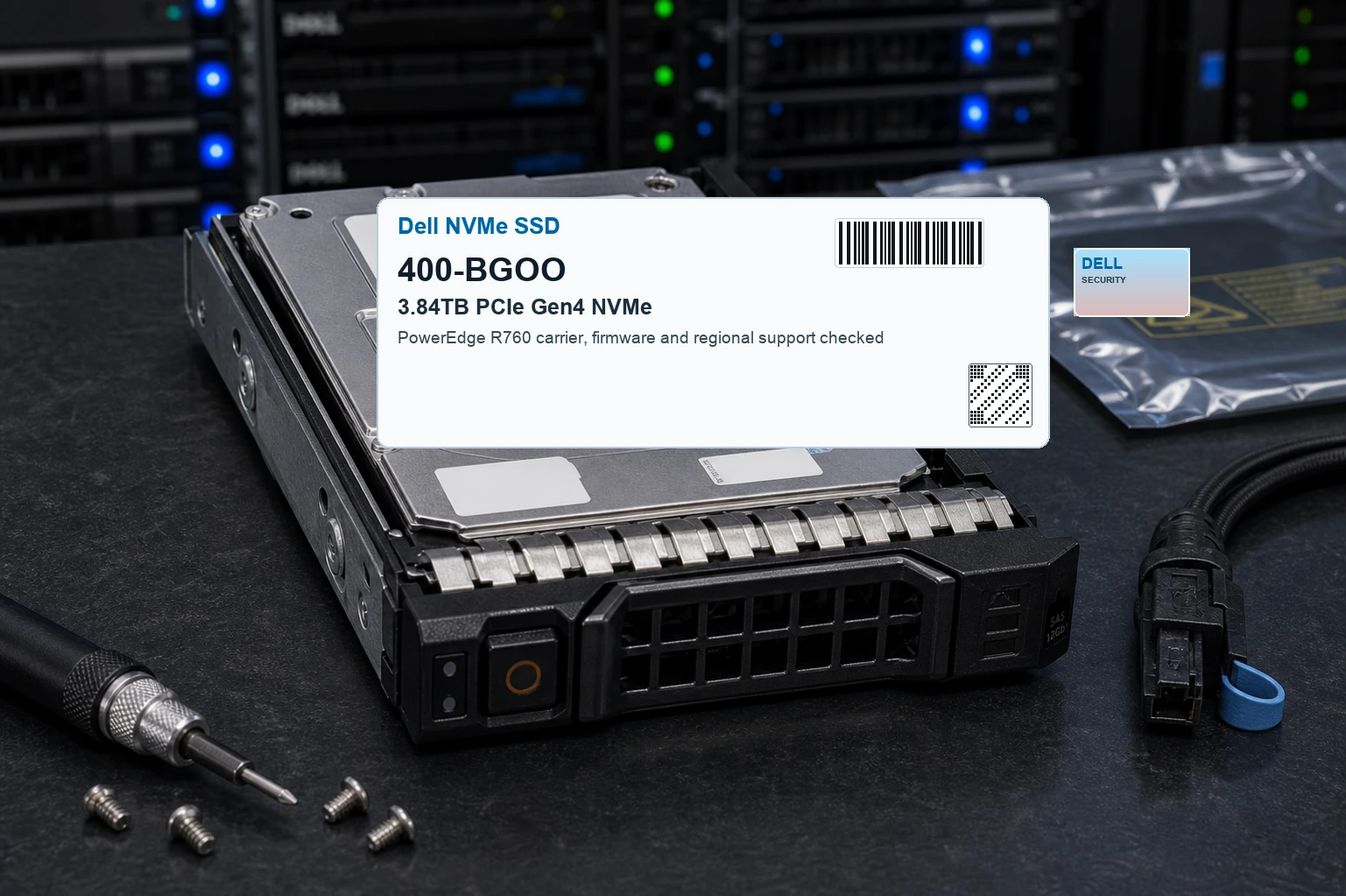 Dell 400-BGOO PowerEdge R760 Samsung PM9A3 3.84TB PCIe Gen4 NVMe SSD